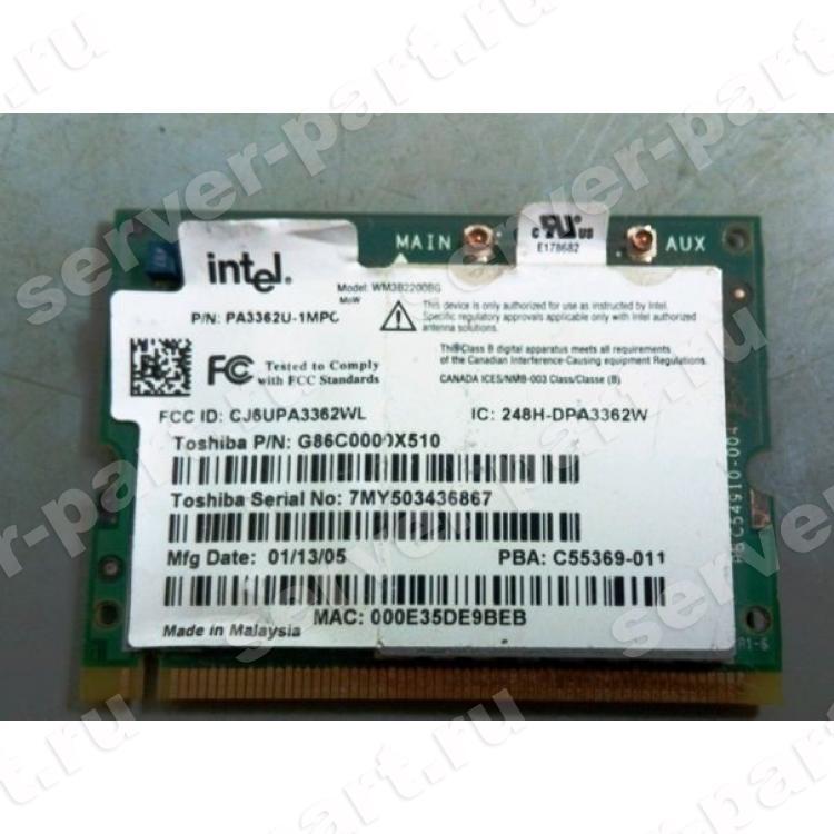 Модуль WiFi Toshiba (Intel) PRO/Wireless WM3B2200BG 2200BG 802.11b/g 54MBit/s miniPCI(WM3B2200BG)