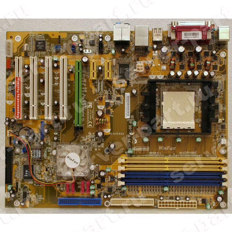 Материнская Плата Foxconn nForce4-Ultra S939 4DualDDR400 4SATAII U133 PCI-E16x 2PCI-E1x 4PCI AC97-8ch LAN1000 IEEE1394 ATX(NF4UK8AA-8EKRS)