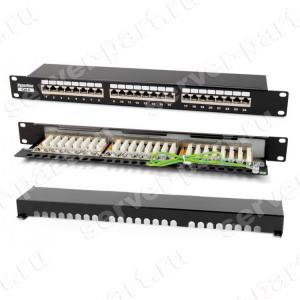 Патч-Панель Hyperline 24xRJ45 Dual IDC With Cable Organiser 1U 19"(PP2-19-24-8P8C-C6-110)