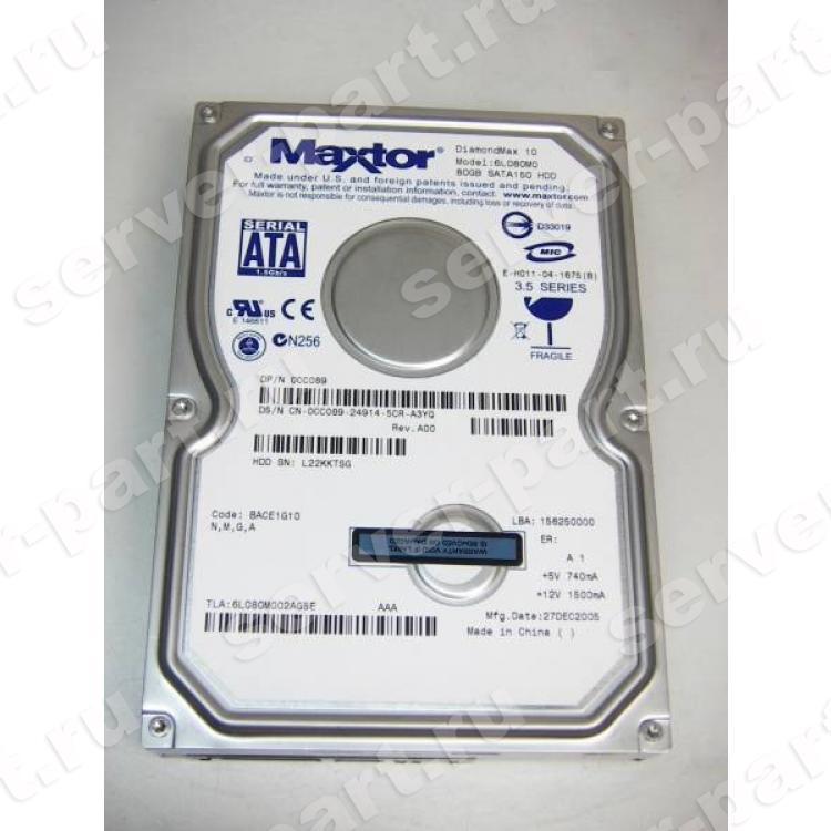 Жесткий Диск Maxtor DiamondMax Plus 10 80Gb (U150/7200/8Mb) SATA(6L080M0)