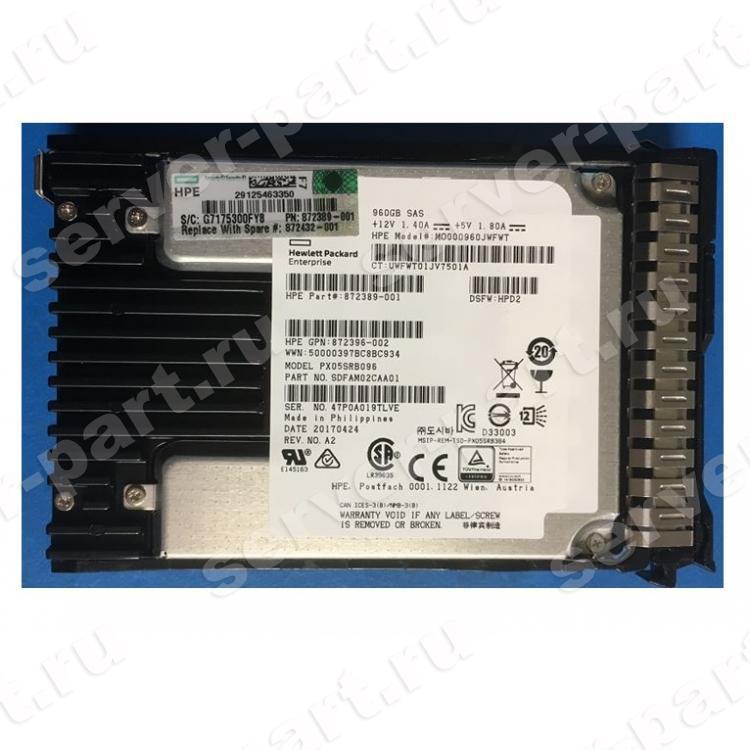 Твердотелый Накопитель SSD SAS HP (Toshiba) 960Gb 12G MLC SAS 2,5" For Proliant Gen8 Gen9 Gen10 P2000 G3 MSA2052 MSA2050 MSA2042 MSA2040 MSA2000 MSA1050 MSA1040 D2700(872389-001)