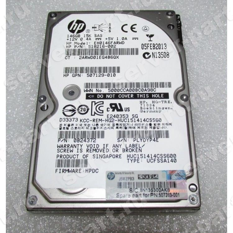 Жесткий Диск HP (Hitachi) Ultrastar C15K147 HUC151414CSS600 146Gb (U600/15000/64Mb) 6G SAS 2,5" For Gen4 Gen5 Gen6 Gen7 Integrity rx2800 i2 i4 rx6600 rx3600 rx2660(518216-002)