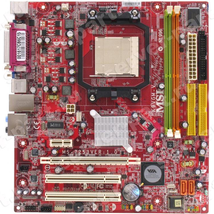 Материнская Плата Micro-Star K8M890 SocketAM2 2DualDDRII-800 2SATA U133 PCI-E16x PCI-E1x 2PCI SVGA AC97-8ch LAN mATX(MS-7253)