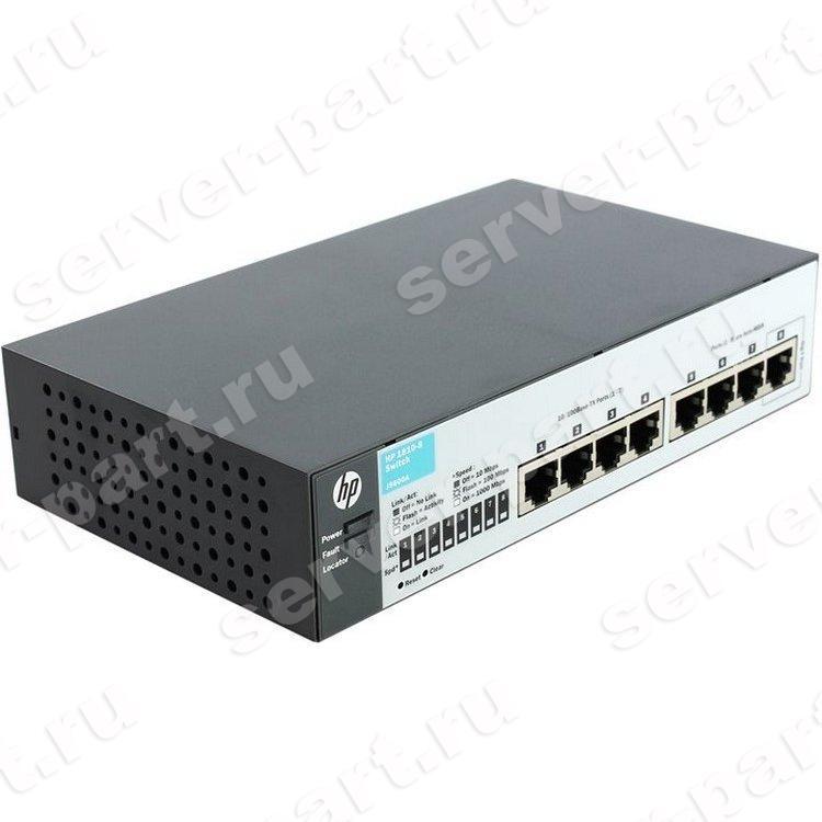 Коммутатор HP Switch 1port-10/100/1000Mbps 7port-10/100Mbps WEB-Managed(J9800-60101)
