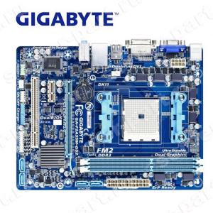 Материнская Плата Gigabyte rev3.0 AMD A55 SocketFM2+ 2DualDDRIII 4SATAII PCI-E16x3.0 PCI-E1x PCI SVGA DVI LAN1000 AC97-8ch mATX(GA-F2A55M-DS2)