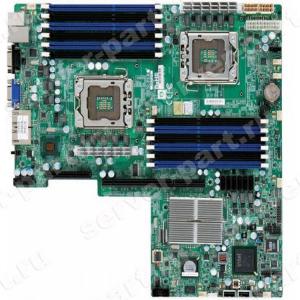 Материнская Плата Supermicro i5520 Dual Socket 1366 12DDR3 6SATAII PCI-E16x 2.0/Riser PCI-E8x SVGA 2xGbLAN IPMI KVM-Over-LAN E-ATX 6400Mhz 1U(X8DTU-F)