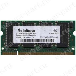 RAM SO-DIMM DDR333 Infineon 512Mb PC2700 CL2.5(HYS64D64020HDL-6)
