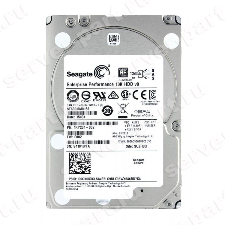 Жесткий Диск Seagate Enterprise Performance 10K HDD v8 600Gb (U1200/10000/128Mb) TurboBoost 512e 12G SAS 2,5"(ST600MM0158)