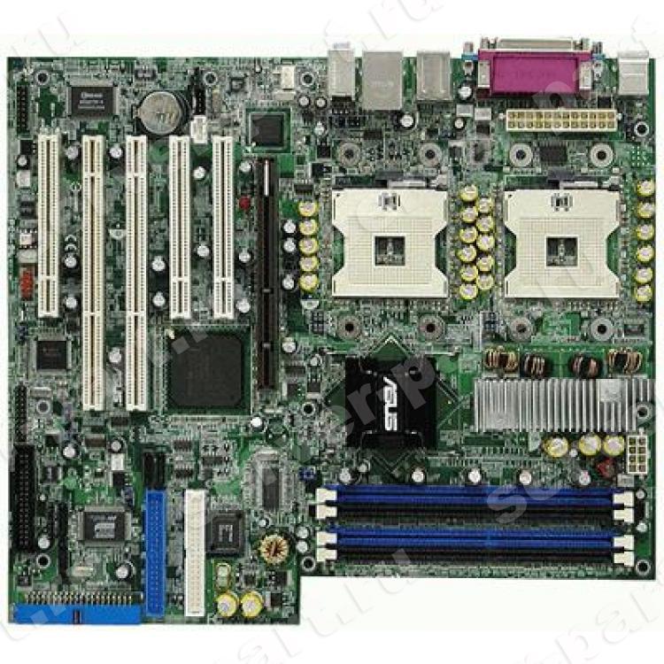 Материнская Плата ASUS i875 DualS604 4DualDDR 4SATA 3ATA AGP8xPro 2PCI-X 3PCI LAN1000 AD1880-6ch IEEE1394 ATX(PCH-DL/GB/SATA)