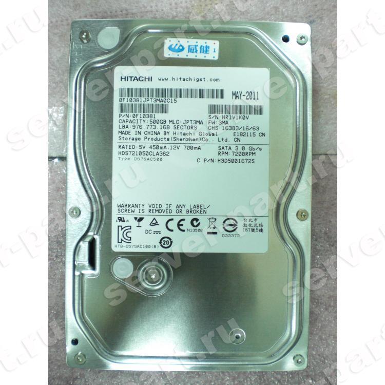 Жесткий Диск Hitachi Deskstar 7K1000.C 500Gb (U300/7200/16Mb) SATAII(0F10381)