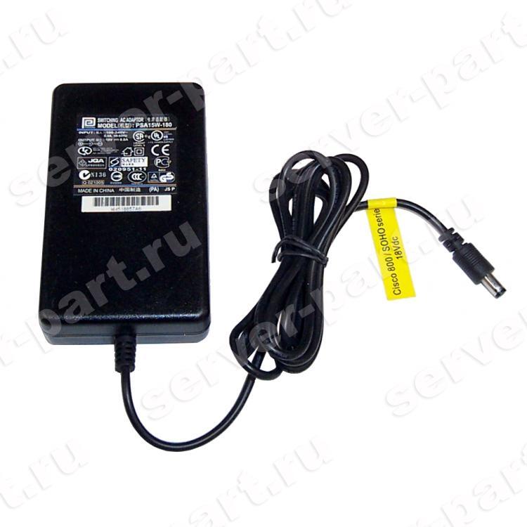 Блок Питания Cisco (Phihong) Input 100-240V 50/60Hz 0,4A Output +18V/0,8A 15Wt For Cisco 830 SOHO 90 SB100 Series 831 836 837 SOHO 91 96 97 SB101 SB106 SB107(PSA15W-180)