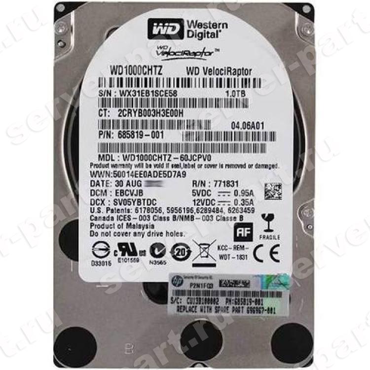 Жесткий Диск HP 1Tb (U600/10000) 6G SATAIII 2,5" For Workstations Z220 CMT Z220 SFF Z230 SFF Z230 Tower Z420 Z620 Z820(B8X20AA)