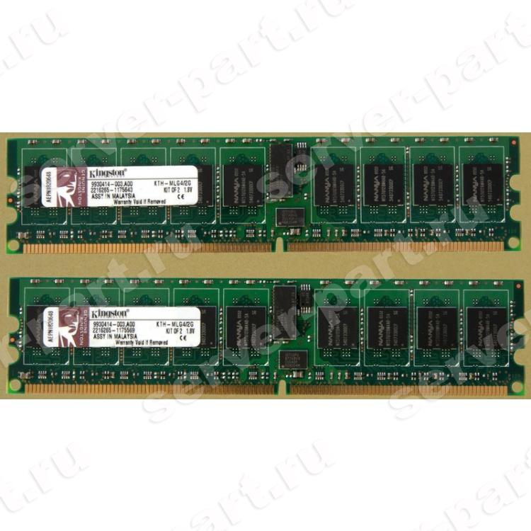 RAM DDRII-400 Kingston 2x1Gb REG ECC LP PC2-3200(KTH-MLG4/2G)