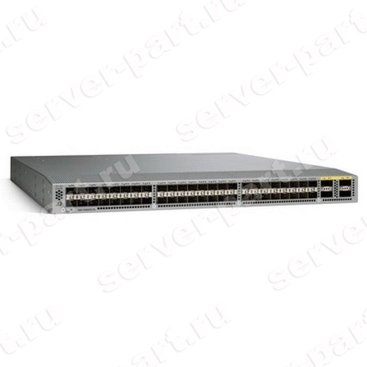 Коммутатор Cisco Nexus 3000 48port 10Gbps 10GBase-X 4Port 40Gbps 40GBase-X 48xSFP+ 4xQSFP USB 3xRJ45 Console Smart Layer 3 DRAM 2Gb Port Side Intake 2x400Wt 1U 19"(N3K-C3064PQ-10GX)