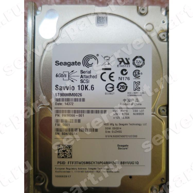 Жесткий Диск Seagate Savvio 10K.6SED 900Gb (U600/10000/64Mb) SED 6G SAS 2,5"(ST900MM0026)