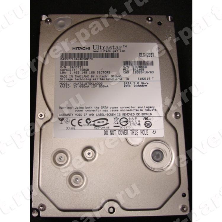 Жесткий Диск Hitachi Ultrastar A7K1000 750Gb (U300/7200/32Mb) SATAII(HUA721075KLA330)