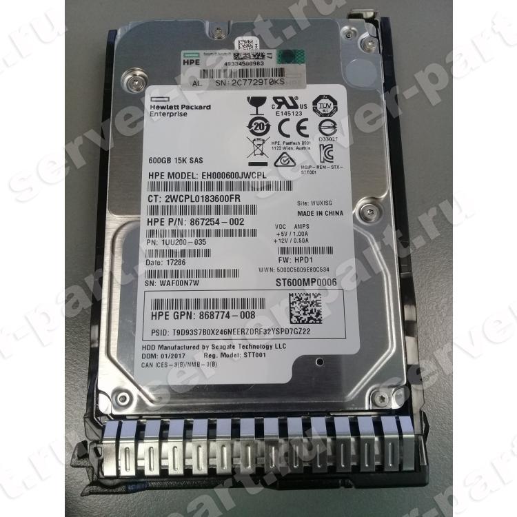 Купить EH000600JWCPL Жесткий Диск HP (Seagate) Enterprise Performance ...