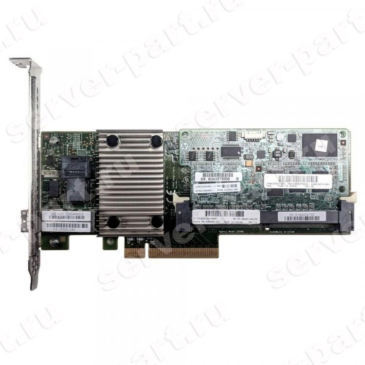 Контроллер SAS RAID HP Smart Array 1(2)Gb FBWC Int-1xSFF-8643 Ext-1xSFF-8644 8xSAS/SATA RAID60 U1200 12G PCI-E8x 3.0 For StoreOnce 2700 2900 4500 4700(P1224/1Gb)