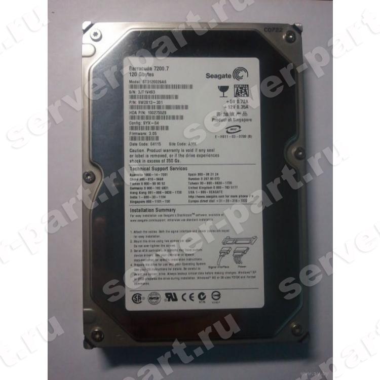 Жесткий Диск Seagate Barracuda 7200.7 120Gb (U150/7200/8Mb) SATA(9W2813)