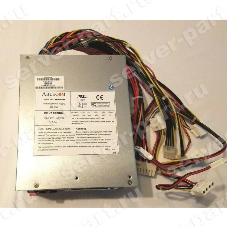 Блок Питания SuperMicro (Ablecom) 650Wt ATX Для Корпуса SC743TQ-650 SC742T-650 SC743S2-650 SC743i-650 SC743S1-650 SC743T-650 Платформы 7044H-82 7045B-T 7045B-T 7044H-T 7045B-3 7044H-82 7044H-T 7045B-3(PWS-0056)