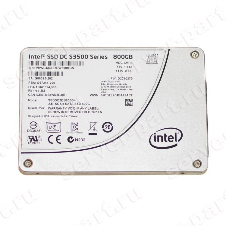 Твердотелый Накопитель SSD Intel SSD DC S3500 Series 800Gb TRIM MLC 6G SATAIII 2,5" 7mm(SSDSC2BB800G4)