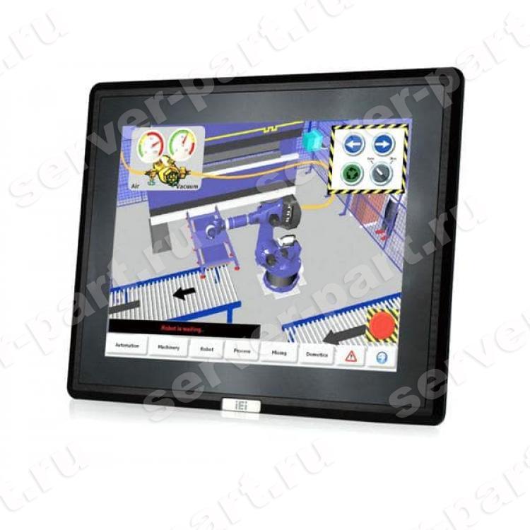 Промышленный 15" LCD монитор, разрешение 1024x768 XGA, яркость 400кд/м2, емкостный сенсорный экран, алюминиевая передняя панель IP65, 1xVGA, 1xDP,(DM-F15A/PC-R30)