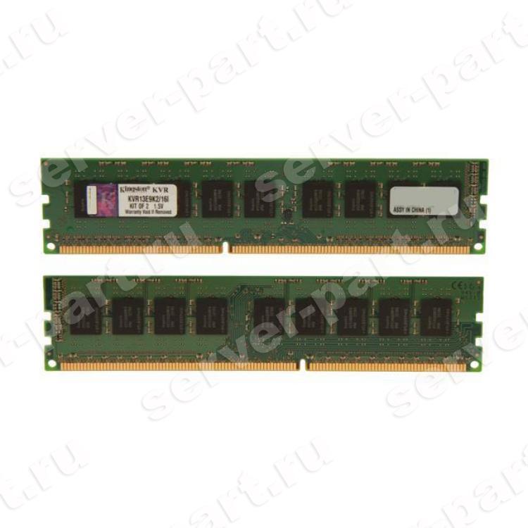 RAM DDRIII-1333 Kingston 16Gb (2x8Gb) 2Rx8 ECC PC3-10600E(KVR13E9K2/16I)