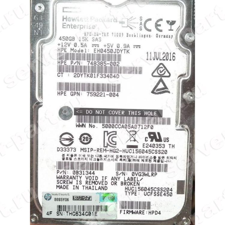 Жесткий Диск HP (HGST) (Hitachi) Ultrastar C15K600 HUC156045CSS204 450Gb (U1200/15000/128Mb) Secure Erase 512n 12G SAS 2,5" For Proliant Gen5 Gen6 Gen7 Gen8 Gen9 Gen10 D6000 D6020 D3600 D3610 D3700 D3710 D2600 D2700 Apollo Gen9(785101-B21) Жесткий Диск HP (HGST) (Hitachi) Ultrastar C15K600 HUC156045CSS204 450Gb (U1200/15000/128Mb) Secure Erase 512n 12G SAS 2,5" For Proliant Gen5 Gen6 Gen7 Gen8 Gen9 Gen10 D6000 D6020 D3600 D3610 D3700 D3710 D2600 D2700 Apollo Gen9(785101-B21)