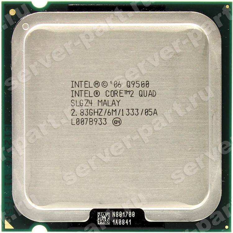 Процессор Intel Core 2 Quadro 2833Mhz (1333/L2-2x3Mb) Quad Core 95Wt LGA775 Yorkfield(Q9500)