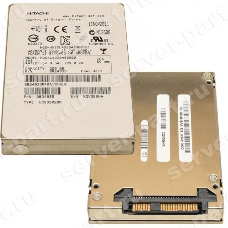 Твердотелый Накопитель SSD SAS HGST SSD400S 200Gb MLC 6G SAS 2,5"(HUSSL4020ASS600)
