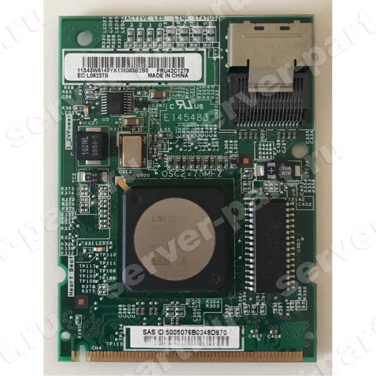 Контроллер SAS RAID IBM SAS RAID HBA Adapter Card LSISAS1064e Int-1xSFF8087 4xSAS/SATA RAID50 U600 For xSeries x3250 (Type 4364) x3250 M2 x3250 M3 x3350(42C1279)