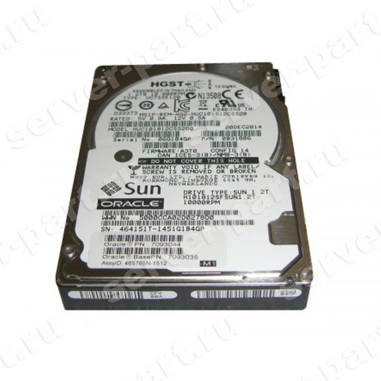Жесткий Диск Sun (Oracle) (HGST) Ultrastar C10K1800 HUC101812CSS200 1.2Tb (U1200/10520/128Mb) Instant Secure Erase 512n 12G SAS 2,5"(7111108)