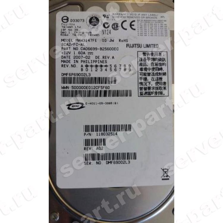 Жесткий Диск Fujitsu 146Gb (U2048/10000/8Mb) 40pin Fibre Channel 3,5"(CA06699-B200)