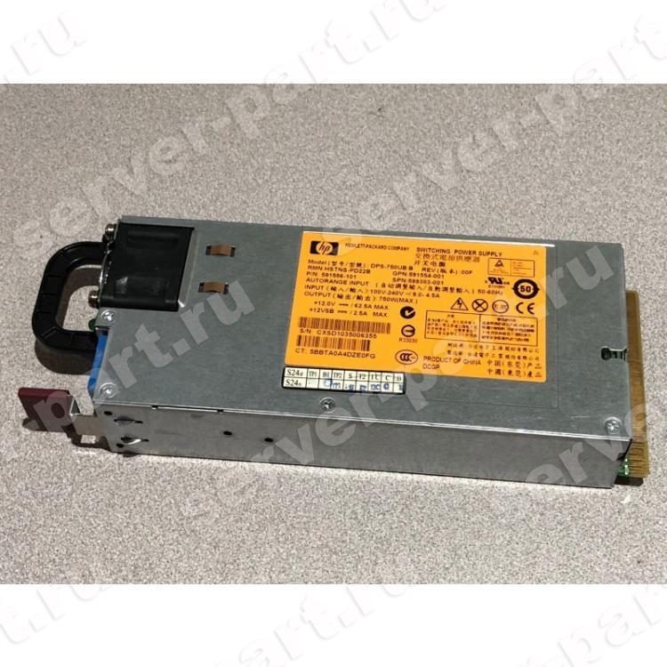 Резервный Блок Питания HP 750Wt (Delta) Platinum для серверов DL360G6 DL360G7 DL370G6 DL380G6 DL380G7 DL385G5p DL385G6 DL385G7 DL16xG6 DL16xG7 DL180G6 ML350G6 ML370G6 ML150G6 ML330G6 DL1000(DPS-750UB B)