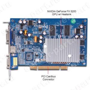 Видеокарта PNY GF5FX5200 256Mb 128Bit DDR DualVGA TV-Out PCI(VCGFX522PPB)