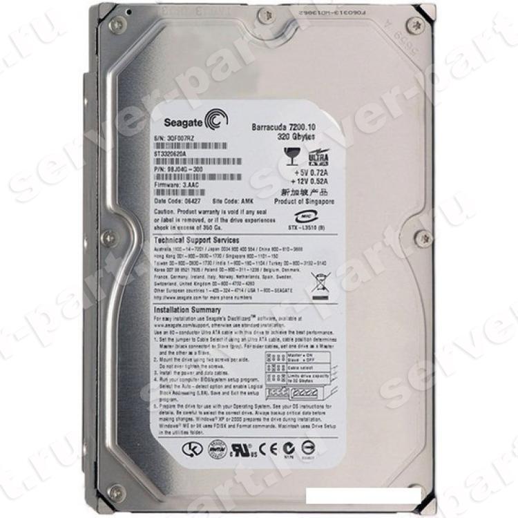 Жесткий Диск Seagate Barracuda 7200.10 320Gb (U100/7200/16Mb) IDE(9BJ04G)