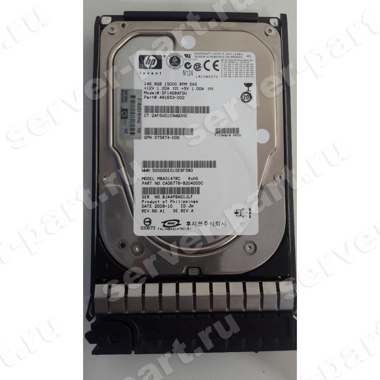Жесткий Диск HP (Fujitsu) MBA3147RC 146.8Gb (U300/15000/16Mb) Dual Port SAS 3,5" For Gen4 Gen5 Gen6 Gen7(389344-001)
