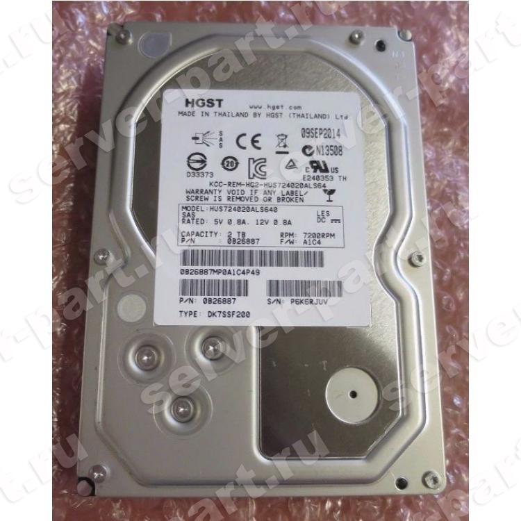 Жесткий Диск Hitachi Ultrastar 7K4000 2Tb (U600/7200/64Mb) 6G SAS 3,5"(0B26887)