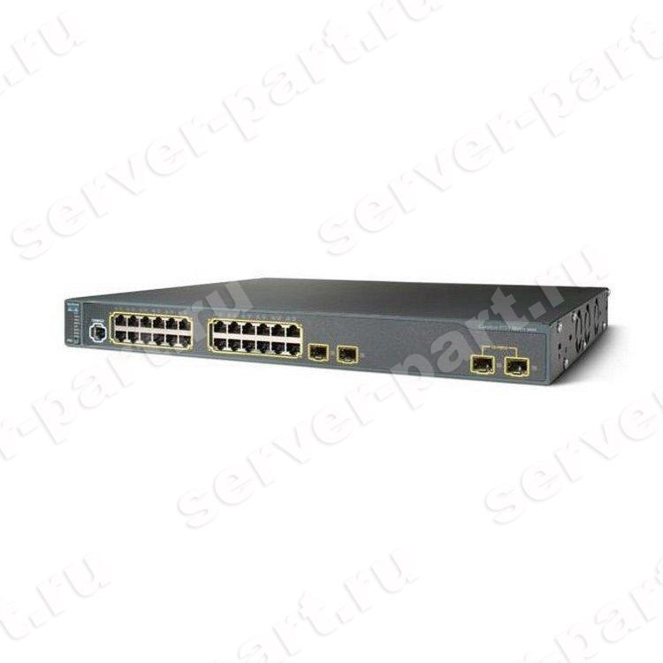 Коммутатор Cisco 24port-10/100Mbps 4port-SFP 1Gbps Layer 3 IPv6 1U 19"(ME-C3750-24TE-M=)