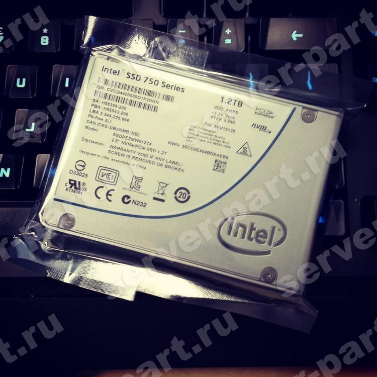 SSD Intel SSD 750 Series 1.2Tb 2 4 NVMe PCIe MLC HHHL PCI E4x 3.0 2 5 15mm SSDPE2MW012T401