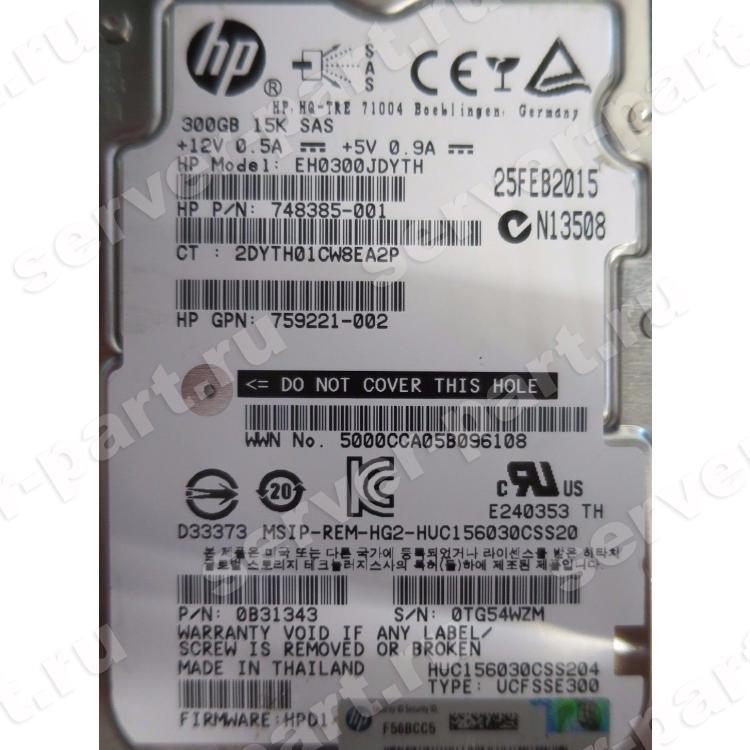 Жесткий Диск HP (HGST) (Hitachi) Ultrastar C15K600 HUC156030CSS204 300Gb (U1200/15000/128Mb) Secure Erase 512n 12G SAS 2,5" For Proliant Gen5 Gen6 Gen7 Gen8 Gen9 Gen10 D6000 D6020 D3600 D3610 D3700 D3710 D2600 D2700 Apollo Gen9(EH0300JDYTH)