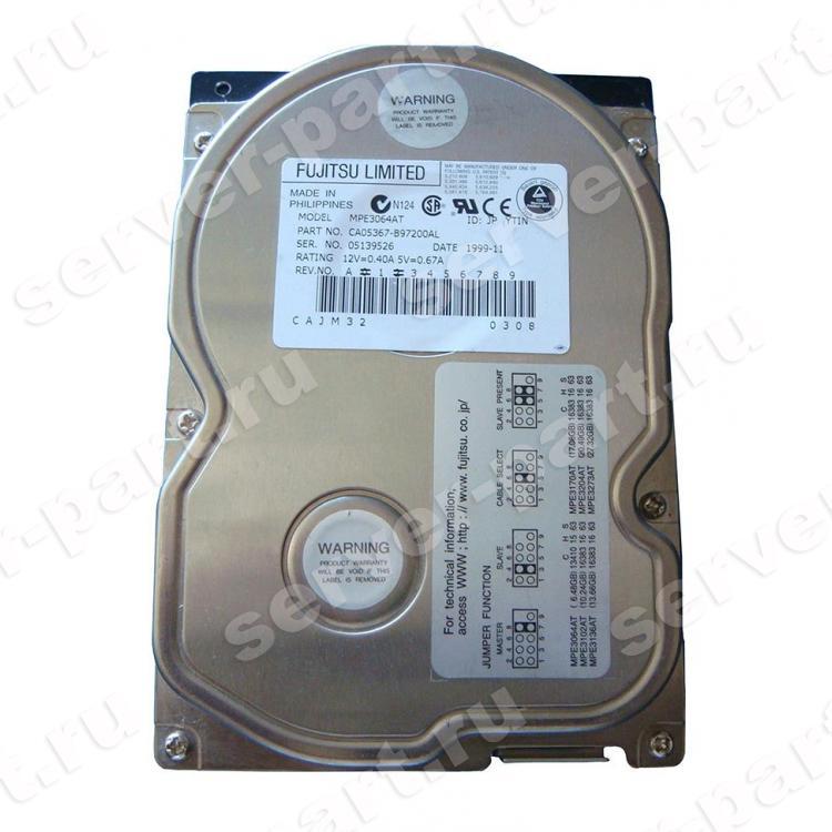 Жесткий Диск Fujitsu 6,4Gb (U66/5400/0,5Mb) IDE(MPE3064AT)