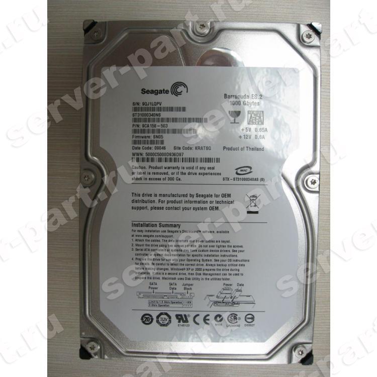 Жесткий Диск Seagate Barracuda ES.2 1Tb (U300/7200/32Mb) NCQ SATAII(9CA158)
