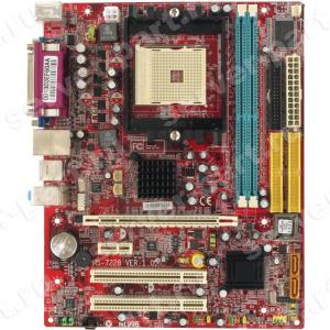 Материнская Плата Micro-Star GF6100 S754 2DDR400 2SATAII U133 PCI-E16x PCI-E1x 2PCI SVGA AC97-6ch LAN mATX(MS-7228)