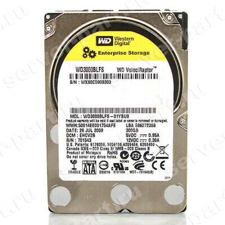 Жесткий Диск Western Digital VelociRaptor 300Gb (U300/10000/16Mb) SATAII 2,5"(WD3000BLFS)