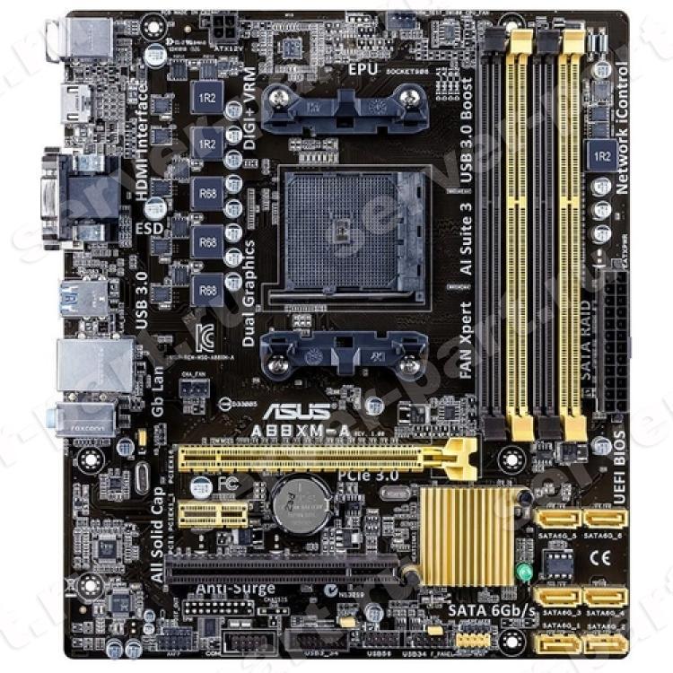 Материнская Плата ASUS AMD A88X SocketFM2+ 4DualDDRIII 6SATAIII PCI-E16x3.0 PCI-E1x PCI SVGA DVI HDMI LAN1000 AC97-8ch 2USB3 mATX(A88XM-A)