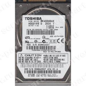 Жесткий Диск Toshiba 40Gb (U100/5400/16Mb) IDE 2,5"(MK4026GAX)