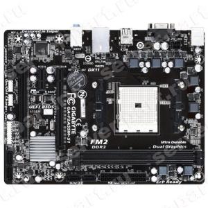 Материнская Плата Gigabyte AMD A55 SocketFM2+ 2DualDDRIII 4SATAII PCI-E16x2.0 PCI-E1x PCI SVGA LAN1000 AC97-8ch mATX(GA-F2A55M-S1)