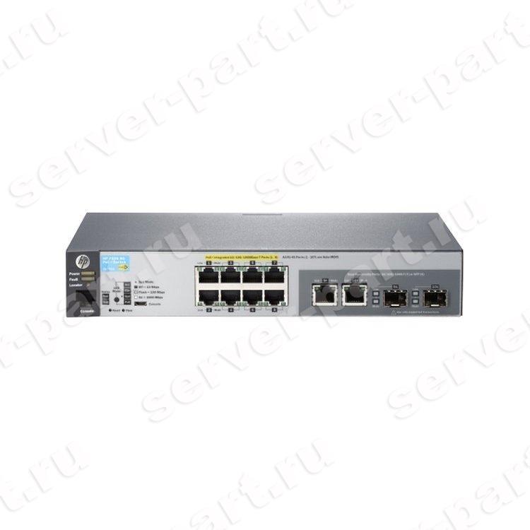 Коммутатор HP Switch 8port-10/100/1000Mbps 2port-10/100/1000Mbps or 2xSFP Managed Layer 2 19" 1U(J9777-60001)