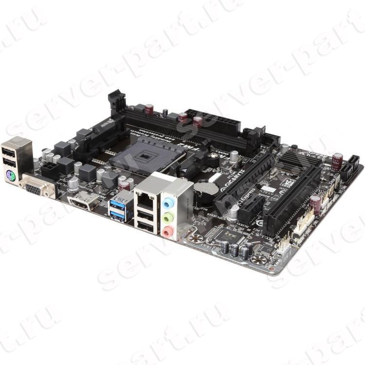 Материнская Плата Gigabyte v.1.1 AMD A68H SocketFM2+ 2DualDDRIII 4SATAIII PCI-E16x3.0 PCI-E1x PCI SVGA LAN1000 AC97-8ch 2USB3 mATX(GA-F2A68HM-S1)